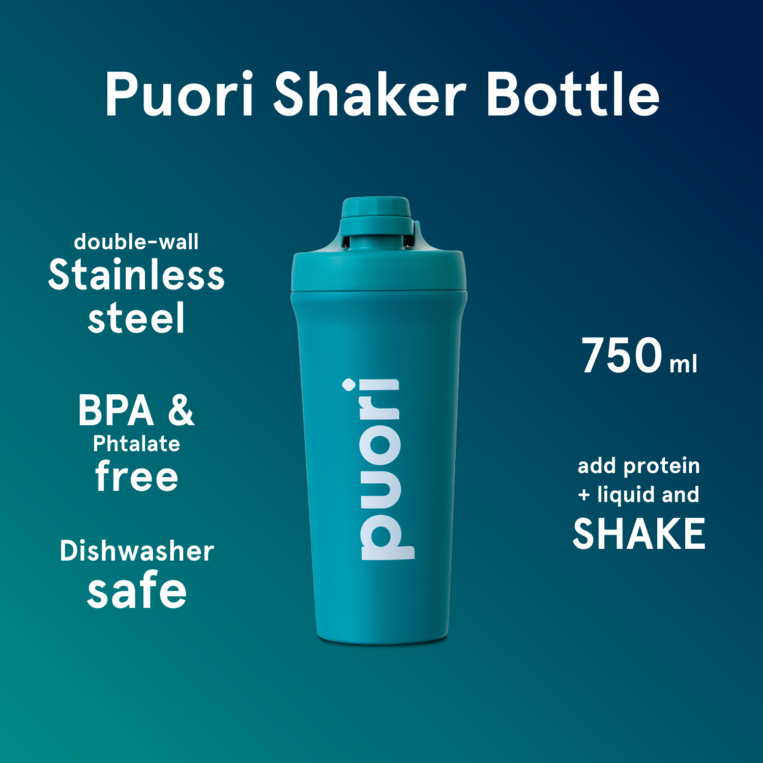 Shaker Bottle - 750ml